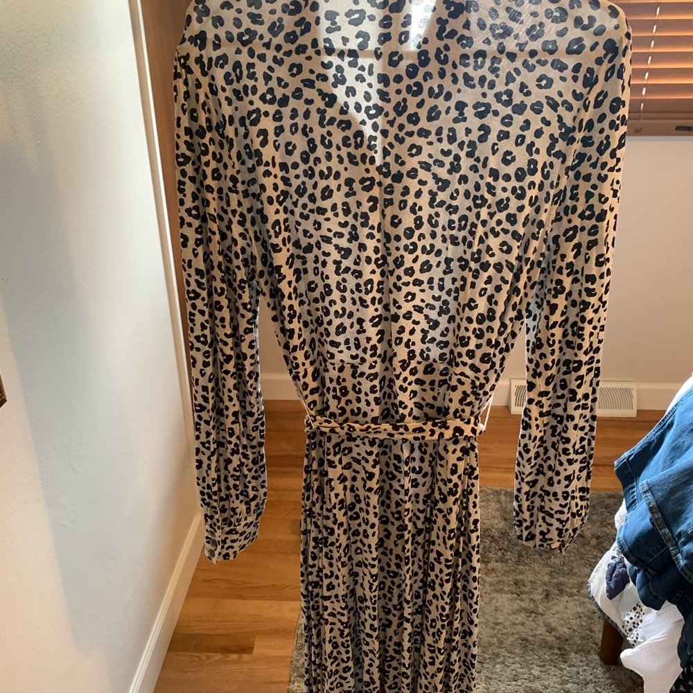 LOFT Leopard Print Maxi-Dress